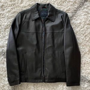 Tommy Hilfiger Men’s Genuine Leather Black Jacket Medium